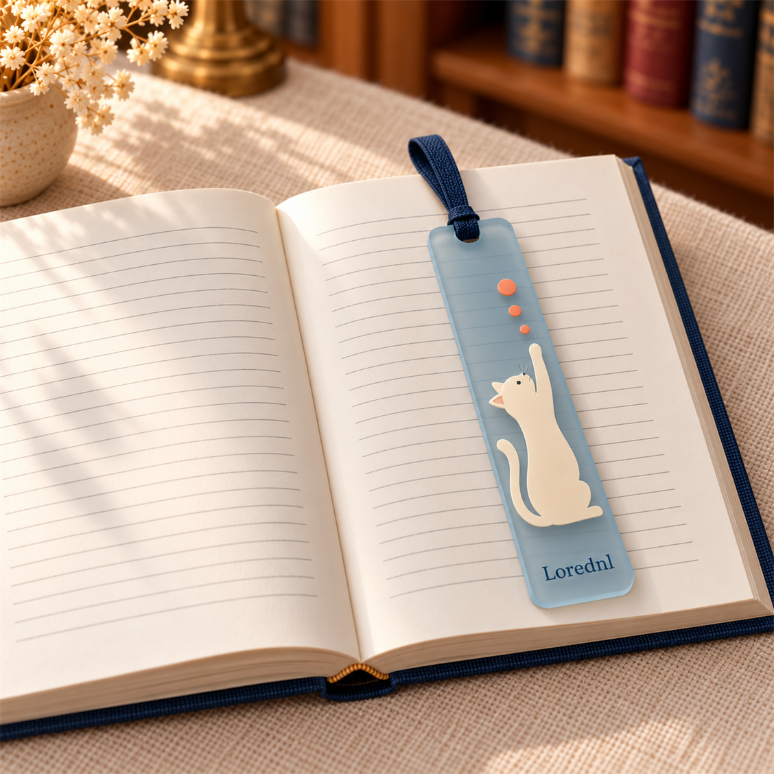 Lorednl Cloud Cat Ribbon Bookmark main product view