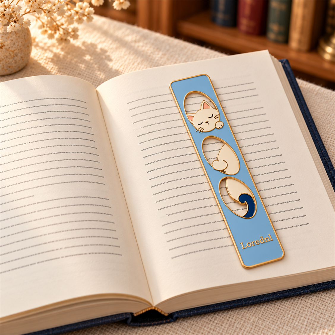 Lorednl Story Window Metal Bookmark detail and use view